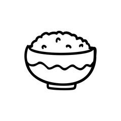 シンプルなご飯のイラスト素材