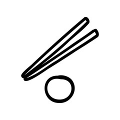 シンプルな箸と箸置きのイラスト素材