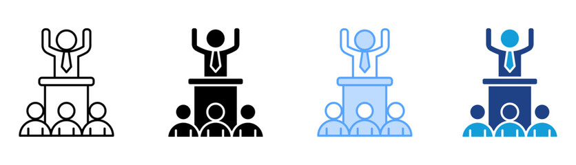 Encouragement Icon Set Multiple Style Collection