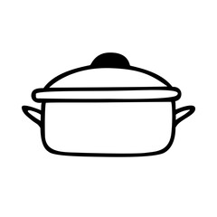 シンプルな鍋のイラスト素材