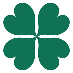 Four leaf Lucky clover illustration green lucky vector