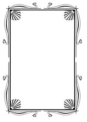 Frame in art nouveau style. Decorative geometric element.