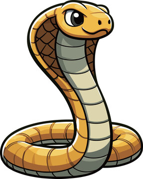 黄色のコブラのイラスト