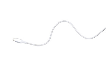Cable with Type-C connector isolated on white background