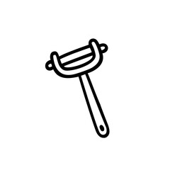 シンプルな皮剥きのイラスト素材