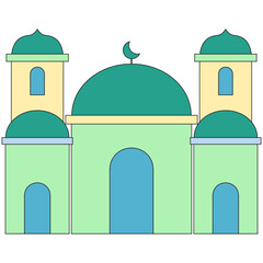 Cute Mosque Illustration