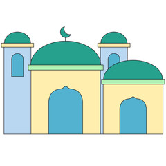 Cute Mosque Illustration