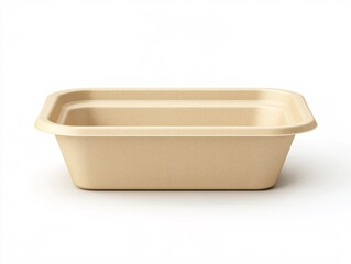 Eco-friendly biodegradable takeout container kitchen product image indoor close-up sustainable food packaging solutions