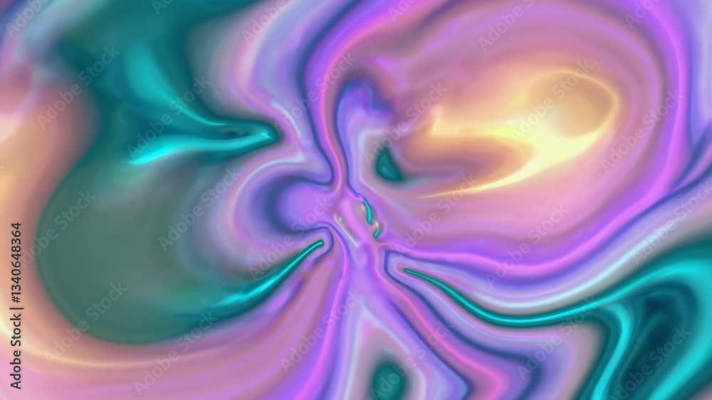 Poster Abstract swirl of pastel colors blending into fluid patterns, artistic background