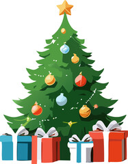 christmas tree with gifts