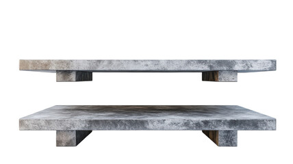 Modern concrete shelves showcasing minimalist design and durability for stylish interiors