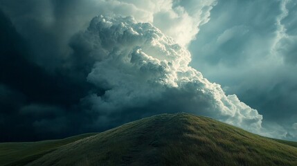 Fototapeta premium Dramatic Clouds Over Rolling Hills