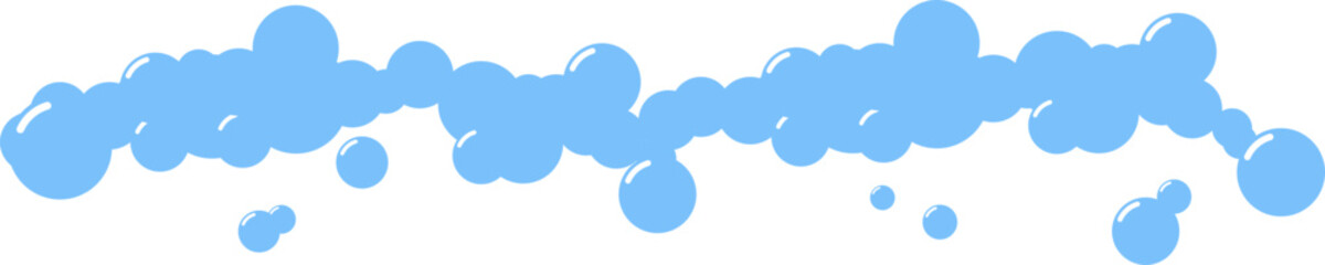 Fototapeta premium Fizzy Drink, Water Bubble. Soap foam bubbles suds framing shower gel, shampoo, shaving, mousse. Soda Drops Silhouette Icon Set. Soap Symbol Collection. Isolated Vector Illustration.