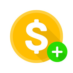coin vector icon on transparent background