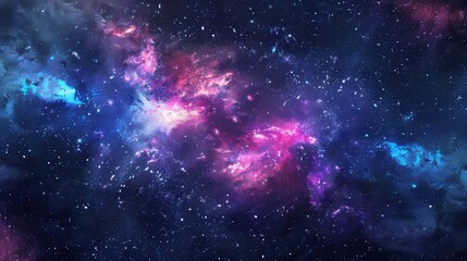 Fototapeta premium Stunning cosmic scene with vivid colors and stars