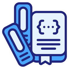Literature blue icon