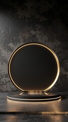 Modern circular display with backlit design