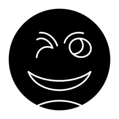 Obraz premium Winking Face Icon