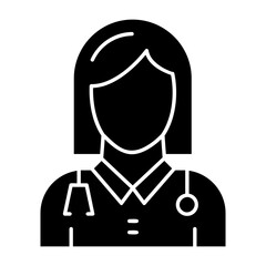 Obraz premium Female Doctor Icon