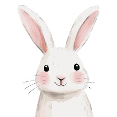 Obraz premium Cute bunny soft pastel colors animal art illustration vector