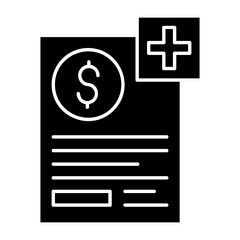 Obraz premium Medical Bill Icon