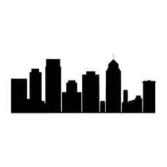 Fototapeta premium Building silhouette illustration cityscape vector