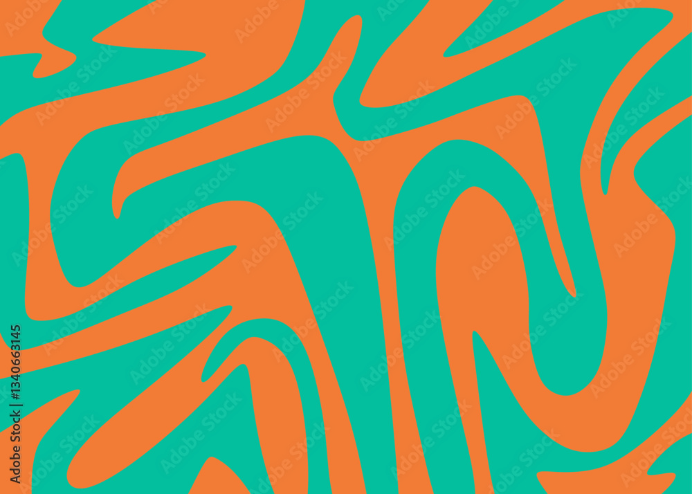 Poster minimalist background with abstract wavy line pattern