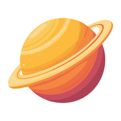 Planet astronomy space rings vector