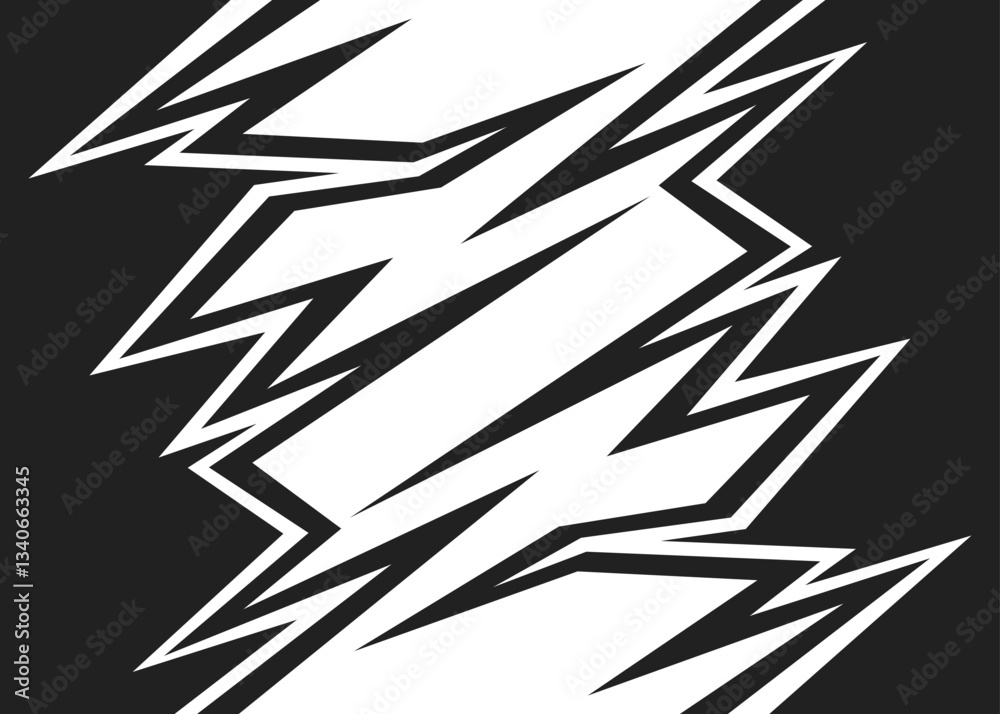 Poster abstract background with jagged arrow pattern and with some copy space area