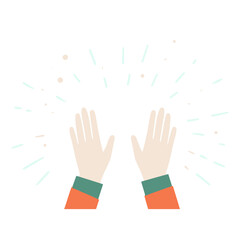 Fototapeta premium Hands illustration clapping hands clapping vector