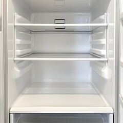 Fototapeta premium Clean white empty fridge interior