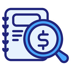 Audit blue icon