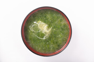 生青海苔　あおさ　味噌汁