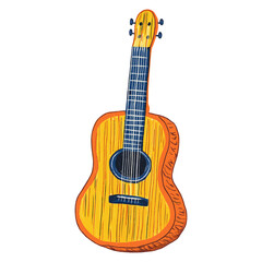 Obraz premium Guitar illustration instrument acoustic vector