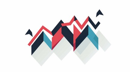 Abstract Geometric Growth Chart Icon