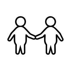 Obraz premium Two people holding hands symbolizing friendship and connection, love and support concept