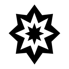 Obraz premium Islamic hexagonal shape symbol pattern design black vector