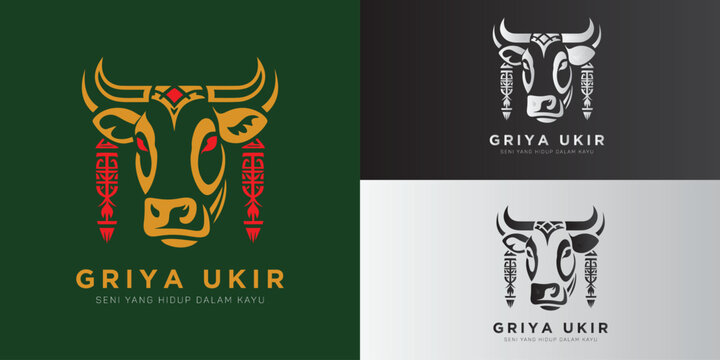 Griya Ukir Logo Icon Vector Illustration