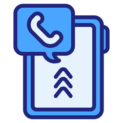 Phone call blue icon