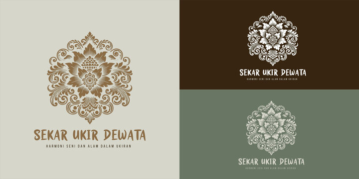 Sekar Ukir Dewata Logo Icon Vector Illustration