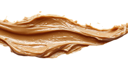 Creamy texture of nut butter swirled on a surface, emphasizing its smooth richness and appeal