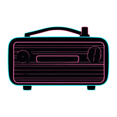 Fototapeta premium Radio illustration background vintage vector