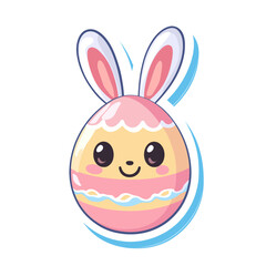 Easter egg cartoon easter pastel vector