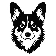 Fototapeta premium Collection portrait dog illustration silhouette animal vector