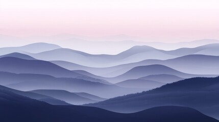 Blue Mountains at Dawn: Misty Panorama