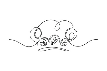 Single Line Crown Drawing, Elegant Royal Headwear Illustration