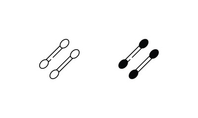 Cotton Swabs icons set vector stock illustration