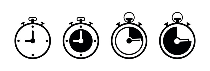 Outline Stopwatch Icon, Timer Symbol, Clock Vector, Chronometer Design, Time Tracker, Countdown Illustration, Sports Timer, Racing Stopwatch, Digital Clock Clipart, Time Measurement, Speed Timer