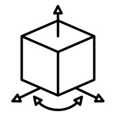 3D modeling app icon for creative workers