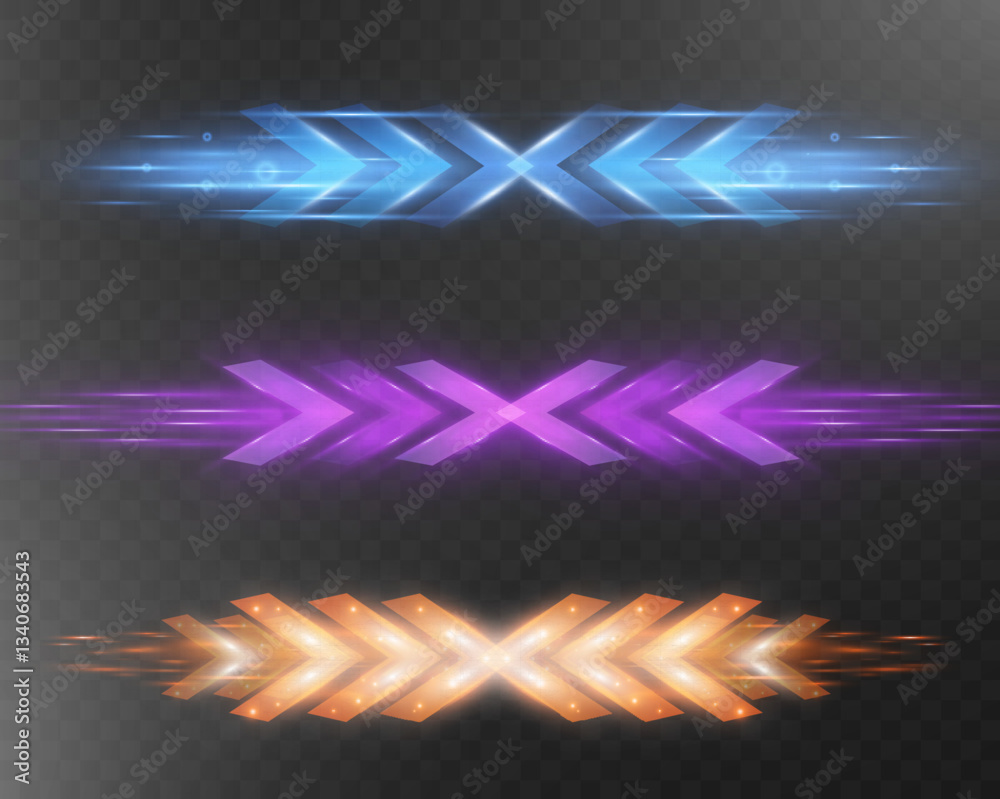 Poster futuristic speed background with glowing arrows, motion blur, digital technology concept, fast-movin